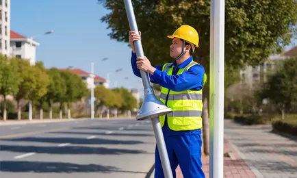 Cara memasang lampu jalan solar seorang diri?